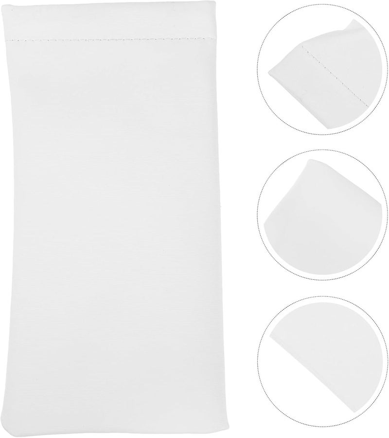 Soft White Glasses Pouch Leather Eyeglasses Storage Bag Portable Sunglasses Holder Sleeve for Women Everyday Use - Image 3