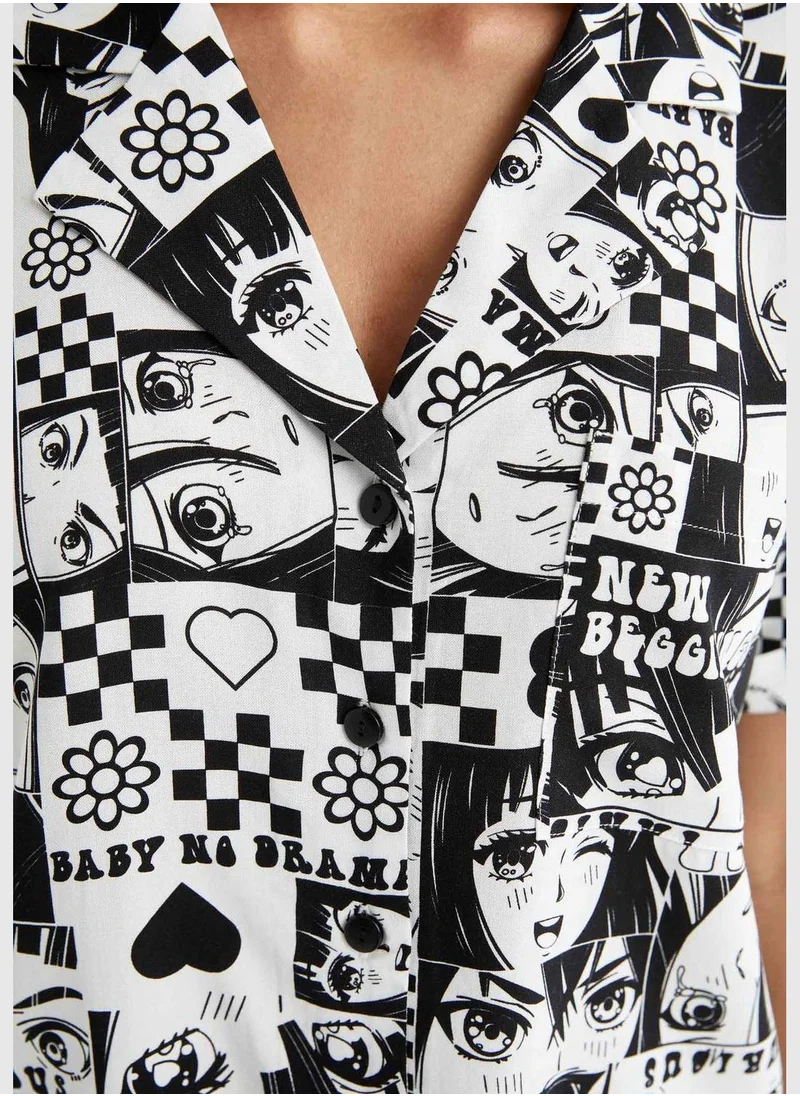 DeFacto Patterned Short Sleeve T-Shirt