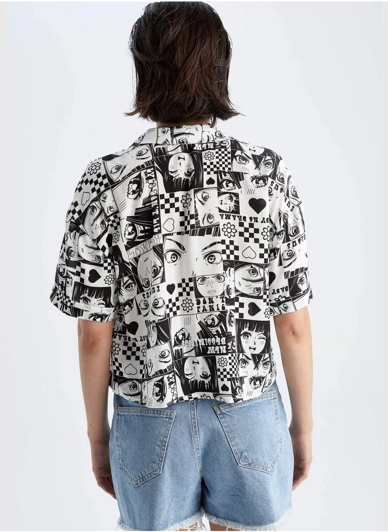 DeFacto Patterned Short Sleeve T-Shirt