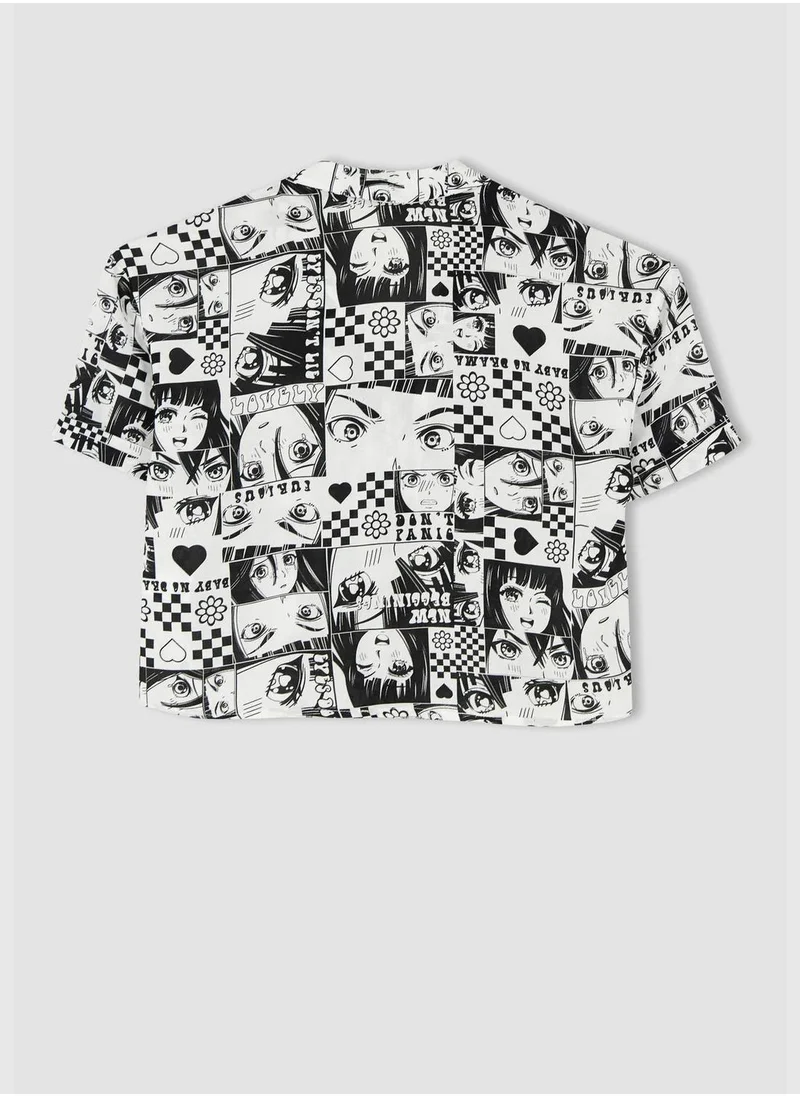 DeFacto Patterned Short Sleeve T-Shirt