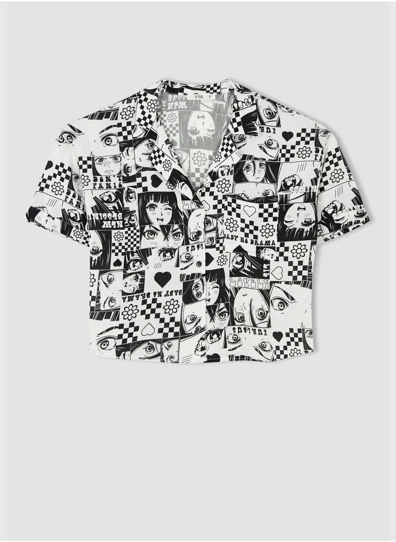 DeFacto Patterned Short Sleeve T-Shirt