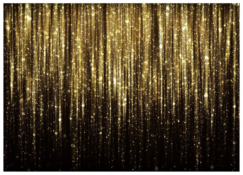 WOLADA Black and Gold Backdrop Black Gold Photo Backdrop Wedding Birthday Baby Shower Party Photo Studio 7x5FT FW53 - Image 1