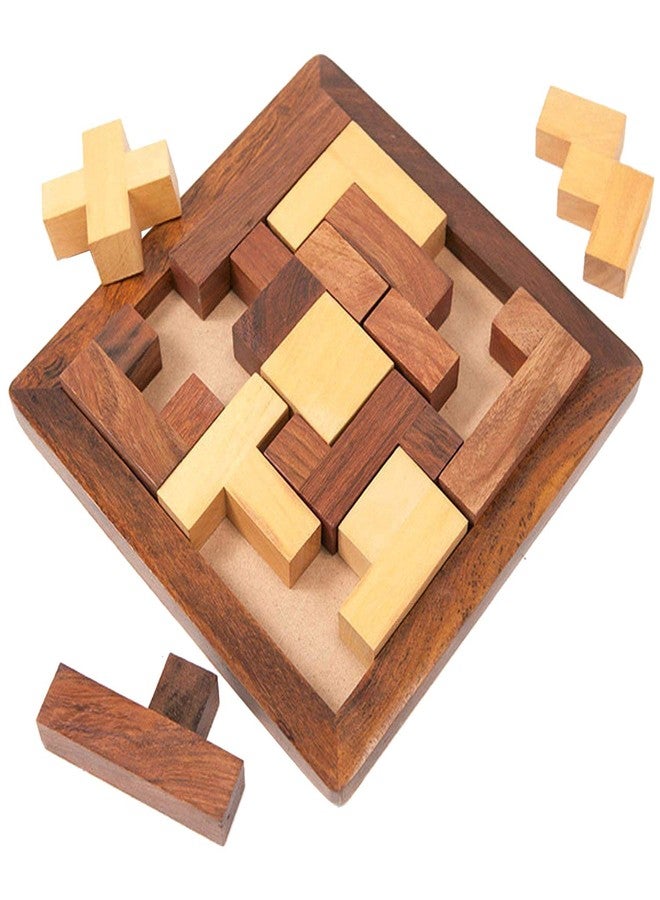 Craftland Wooden Jigsaw Puzzle - Wooden Toys/Games for Kids - Travel Games for Families - Unique Gifts for Children- Indoor Outdoor Board Games - Image 3