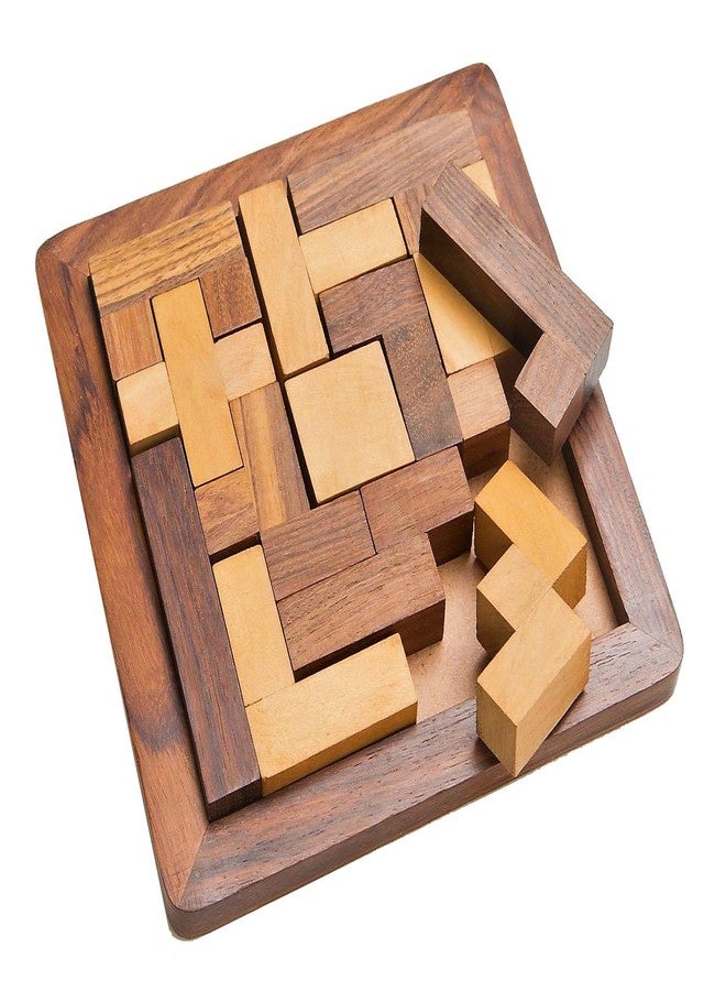 Craftland Wooden Jigsaw Puzzle - Wooden Toys/Games for Kids - Travel Games for Families - Unique Gifts for Children- Indoor Outdoor Board Games - Image 1