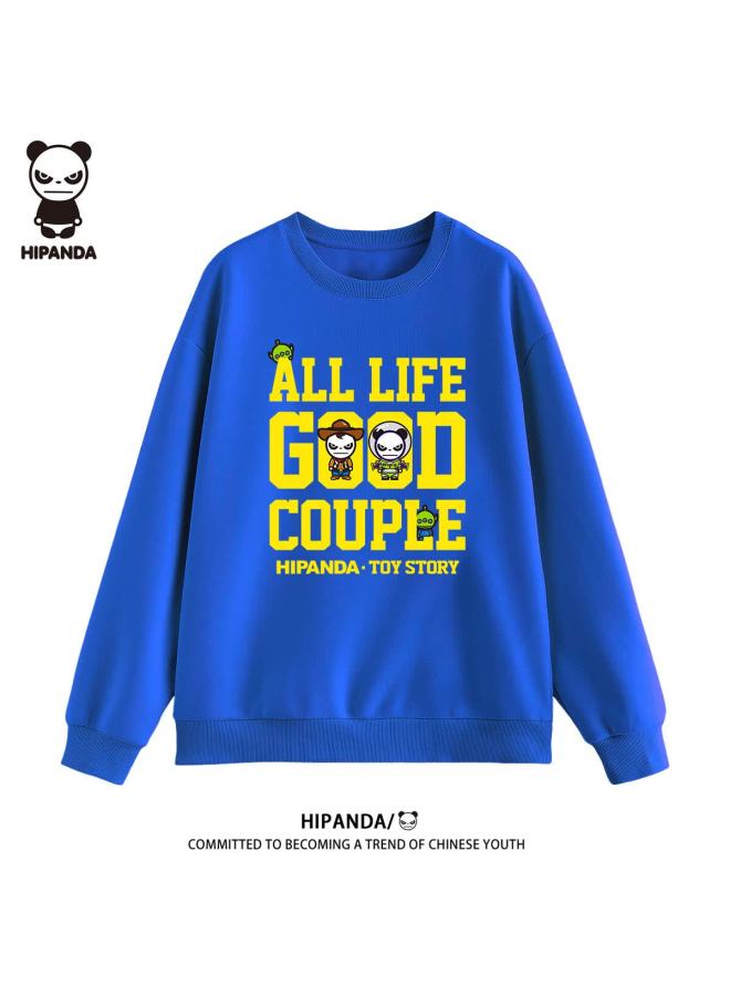 Hipanda Men's Autumn Letter Print Pullover Loose Trendy Crewneck Casual Sweatshirt Black 3XL - Image 4
