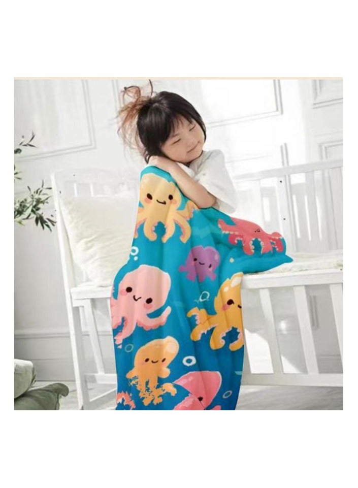 general Children's or student cartoon flannel thin blanket (warm and comfortable, suitable for sleep, games) 100cm*150cm - Image 3