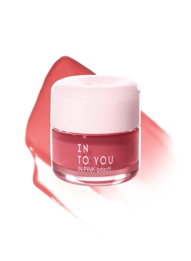 INTO YOU Frozen Glow Lip Balm, Hydrating Lip Gloss, Shine Finish, Nourishing Sheer Tint Pudding Pot with Vitamin E and Seed Oil, Plumping, Moisturizing Lip Makeup, 0.18oz, FB01 Pink Peach - Image 1