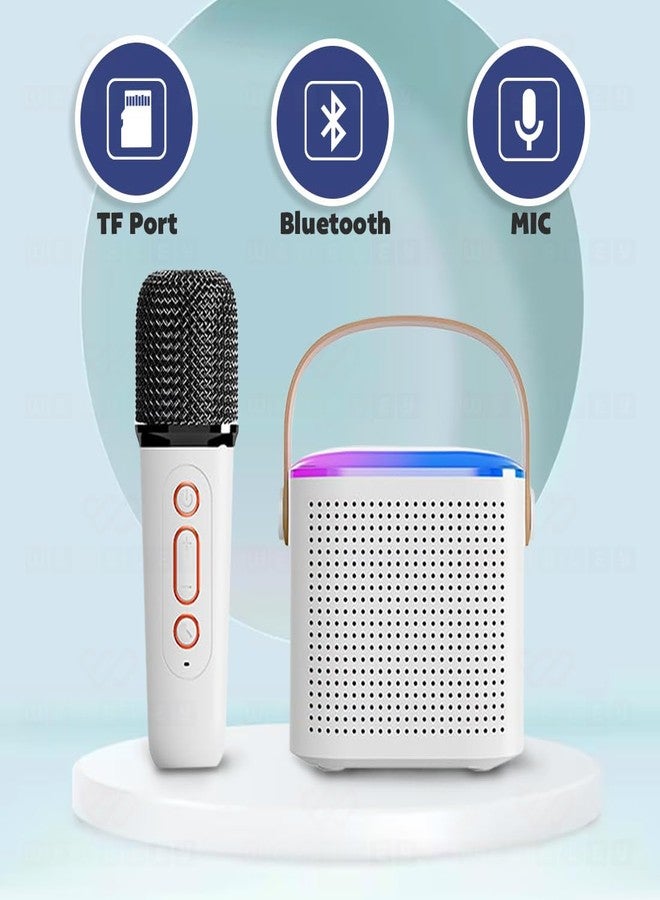 Wembley Bluetooth Karaoke Set with Mic & Speaker | Fun Musical Toy for Kids for Singing | Ideal for Parties, Picnics & Travel Entertainment (White, Bucket Style) - Image 2
