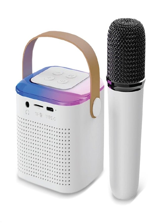 Wembley Bluetooth Karaoke Set with Mic & Speaker | Fun Musical Toy for Kids for Singing | Ideal for Parties, Picnics & Travel Entertainment (White, Bucket Style) - Image 1