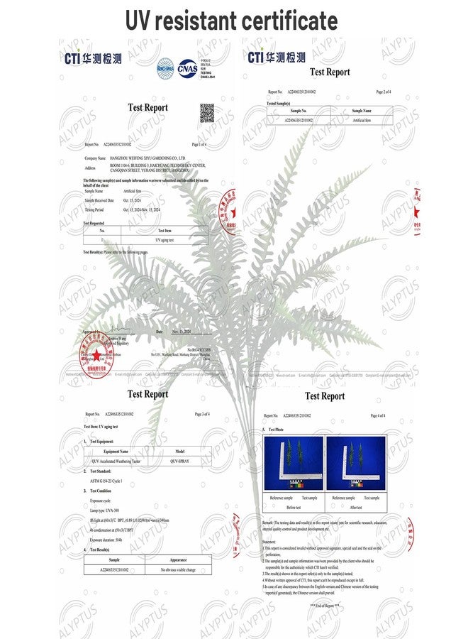 alyptus UV Resistant Fake Plants, 16 Bundles Artificial Plants Greenery, Realistic Fake Fern for Porch Decor & Outdoor Use - Image 4