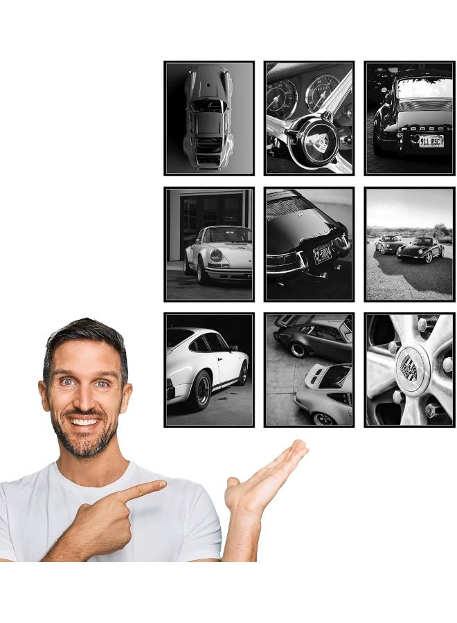 BigWig Prints Porsche Poster - Porsche 911 Poster, Porsche Wall Art, Vintage Porsche Poster, Porsche 911 GT3 RS Poster, Porsche Garage Decor, Classic Car Posters, Car Posters - Unframed Set of 9 (8x10) - Image 5