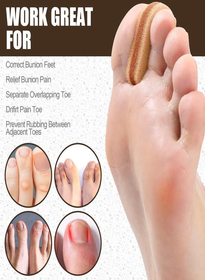 Pushglossy مجموعة Pushglossy المكونة من 24 قطعة من فواصل أصابع القدم الإسفنجية الكبيرة، مناسبة للرجال والنساء، لعلاج مسامير القدم، والتقرحات، وأصابع القدم المطرقية، وتخفيف الألم، ومنع الاحتكاك، وتخفيف الضغط. - Image 2