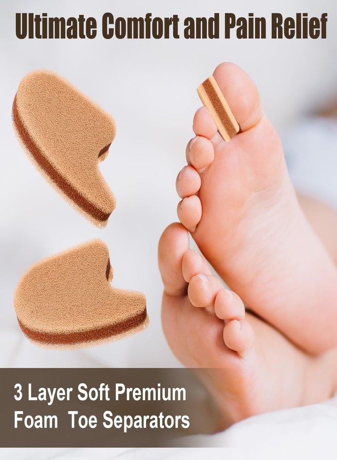 Pushglossy مجموعة Pushglossy المكونة من 24 قطعة من فواصل أصابع القدم الإسفنجية الكبيرة، مناسبة للرجال والنساء، لعلاج مسامير القدم، والتقرحات، وأصابع القدم المطرقية، وتخفيف الألم، ومنع الاحتكاك، وتخفيف الضغط. - Image 5
