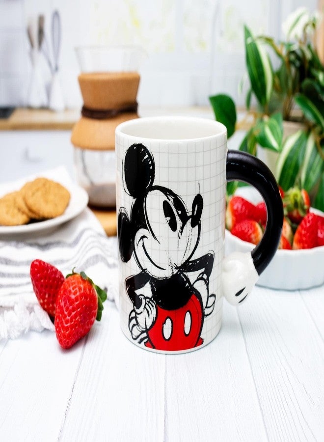 Silver Buffalo Mickey Hand on Hips Shaped Handle Ceramic Mug, 20 Ounces - Image 4