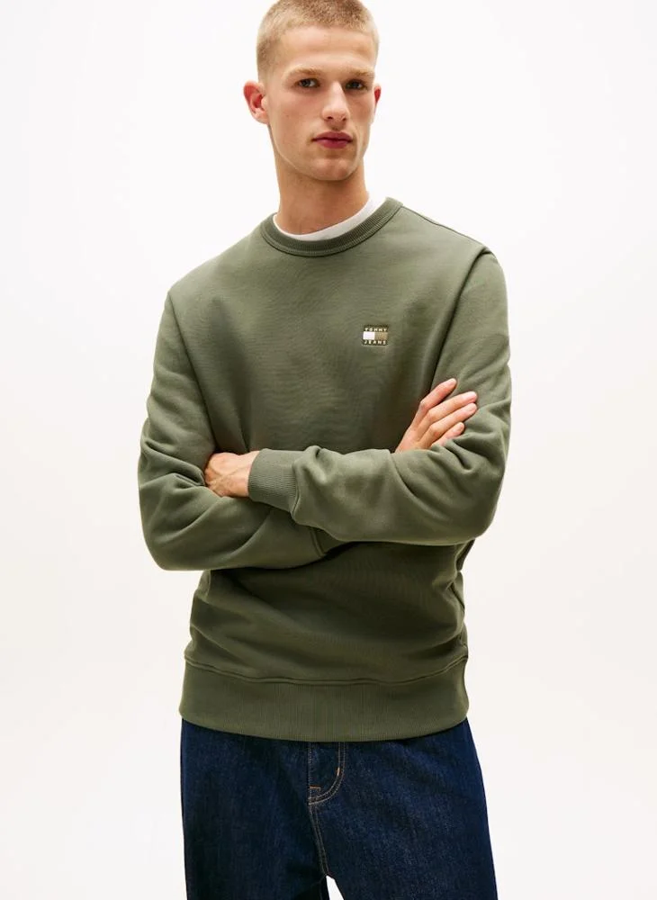 Tonal Tommy Badge Crew Neck Sweatshirt