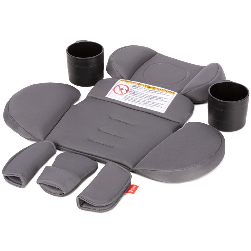 Diono Radian 3R Comfort Travel Kit, Infant Car Seat Accessory, Compatible with Radian 3R, 7-Piece Kit (2 Harness Pads, 1 Buckle Pad, Head Cushion, Seat Cushion, 2 Cupholders), Gray Storm - Image 1