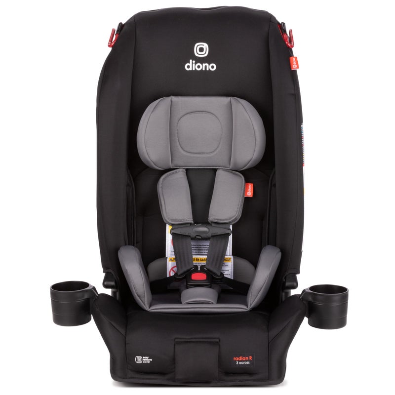 Diono Radian 3R Comfort Travel Kit, Infant Car Seat Accessory, Compatible with Radian 3R, 7-Piece Kit (2 Harness Pads, 1 Buckle Pad, Head Cushion, Seat Cushion, 2 Cupholders), Gray Storm - Image 2