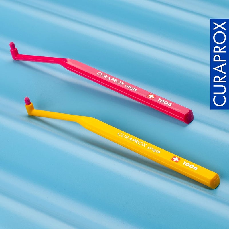 CURAPROX CS 1006 Soft Single Tuft Toothbrush I 1006 CUREN® Bristles for Precise & Gentle Plaque Removal | Promotes Healthier Gums and Teeth, Perfect for Detail Brushing, Single Pack - Image 5