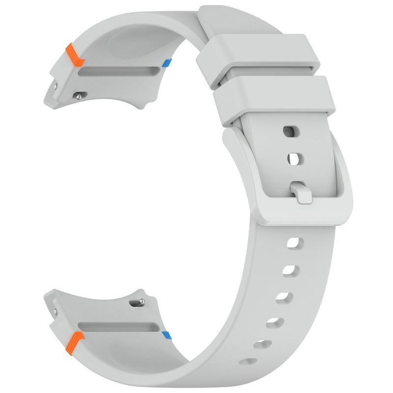 erorex For Samsung Galaxy Watch 7 40 / 44Mm Official Solid Color Stitched Silicone Watch Band(Light Grey) - Image 3