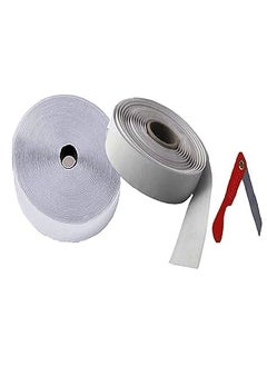 SAI PRASEEDA SAI PRASEEDA 25 Meters Each Self Adhesive Hook Tape and Self Adhesive Loop Tape_20MM_White Color_with Easy Removal Sticker RJRSRMK 