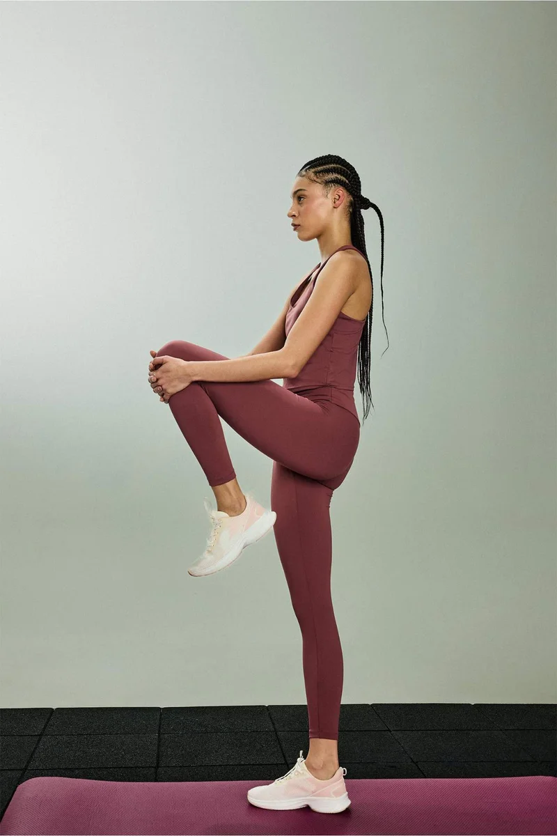ديفاكتو Slogan Print Waist Fitting Sports Leggings