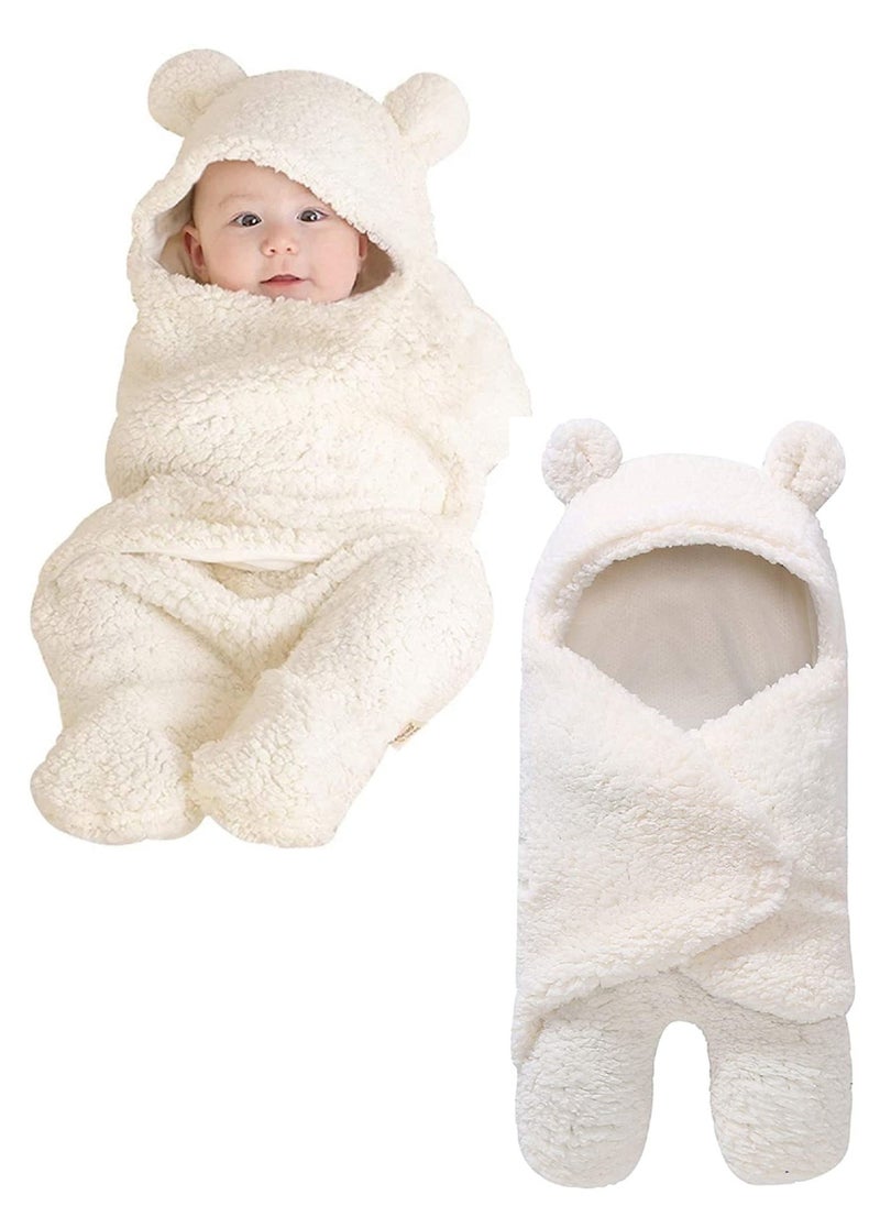 We Happy Cute Baby Swaddling Infant Hooded Blanket Wrap Costume Dress Photoshoot Prop  - Image 1