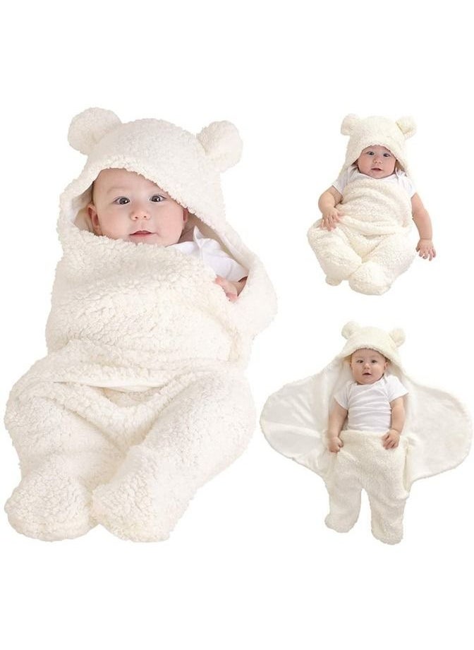We Happy Cute Baby Swaddling Infant Hooded Blanket Wrap Costume Dress Photoshoot Prop  - Image 3