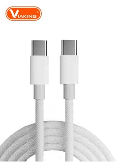 ViaKing Type-C to Type-C Fast Charging Data Cable | High-Speed Data Transfer | Compatible with iPhone 15, iPhone 16, Apple Laptops, Smartphones, Tablets, and Power Banks.