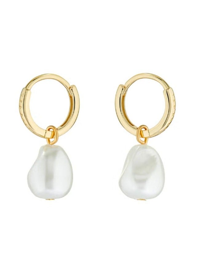 Freshwater Pearl Earrings - Minimalist & Elegant Style, Secure Clasp Design, Versatile for Daily & Office Wear - Image 1
