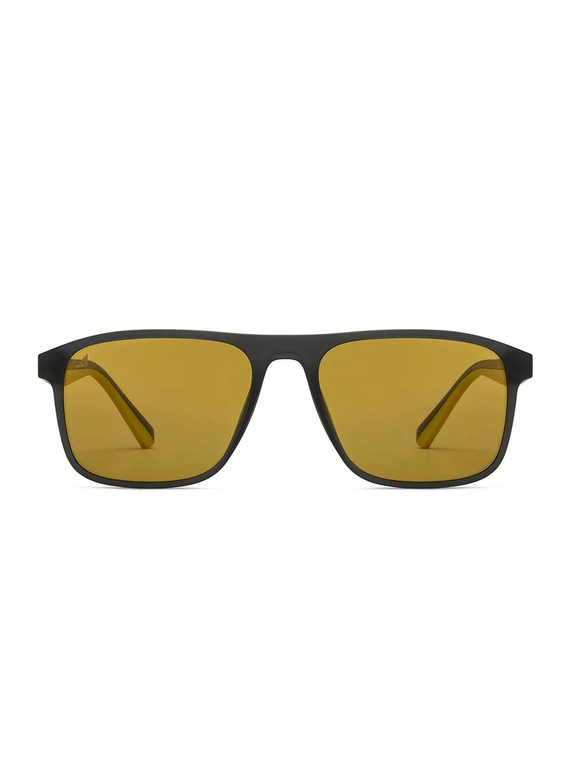 VINCENT CHASE Unisex Polarized Wayfarer Sunglasses - VC S15756 - Lens Size: 55 Mm