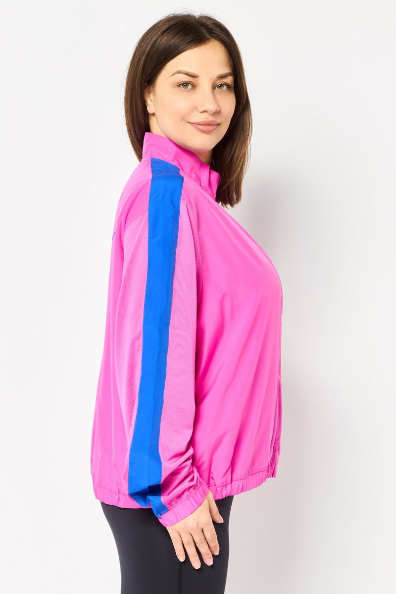 Nike Women Loose Fit Long Sleeve Training Jacket, Fuchsia - Image 3
