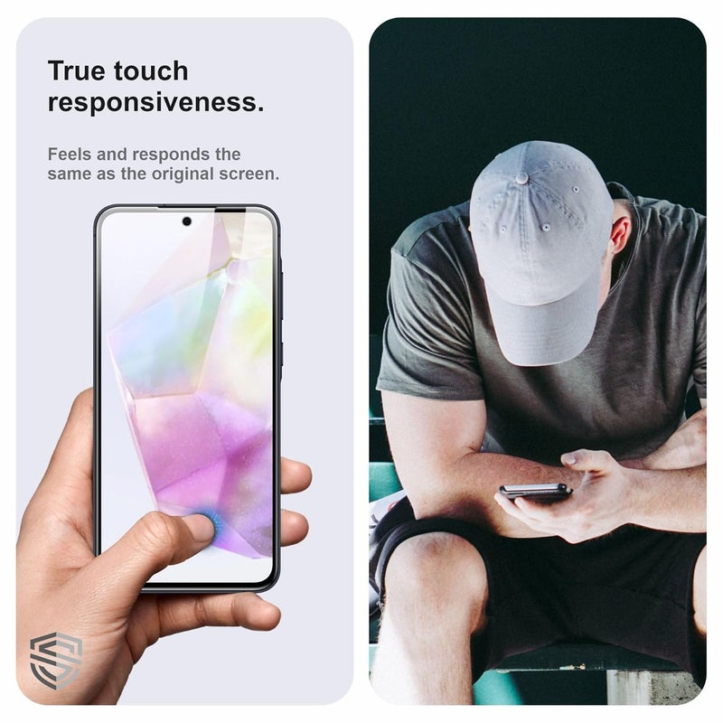 Skyddshield Military-Grade Gorilla Tempered Glass For Samsung Galaxy A36 and Samsung Galaxy A56 (6.7 Inch) With Installation Kit | Edge to Edge Coverage | Black - Image 4