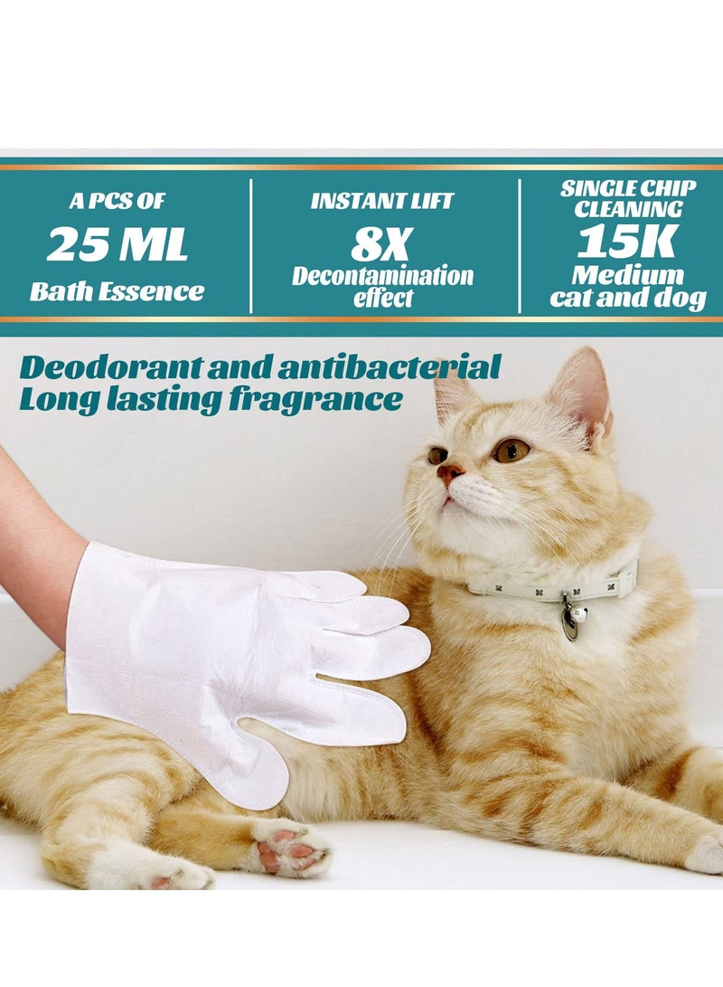 Pet No Rinse Grooming Gloves - 10 Dry Cleaning Gloves for Effortless Grooming and Cleaning of Dogs and Cats, Perfect for Puppies and Easy to Use. - Image 5