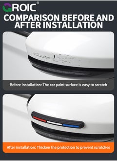 GROIC 6-Packs Car Door Edge Protector Strips, Car Bumper Anti Collision Strips, 3D Bumper Guard Strip Anti-Scratch Bumper Protector Trim Universal for Cars SUV Pickup Truck, Universal Car Protector  - Image 3