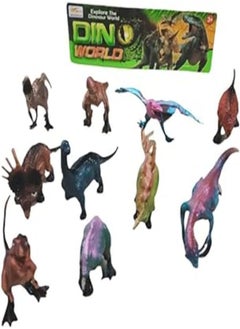 Al Safwa Al Safwa Dinosaurs 10 Piece Set, Multi-Colour, W42-46 