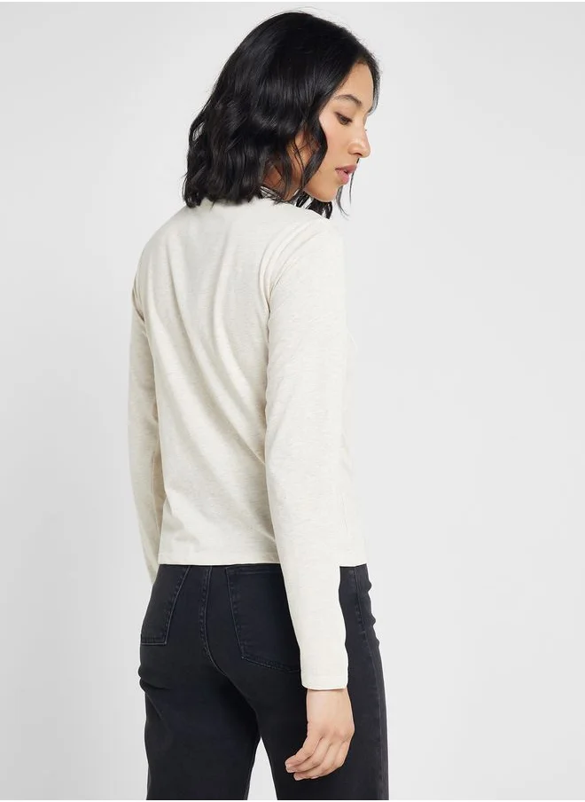Ginger Basics Henley Long Sleeve T-Shirt