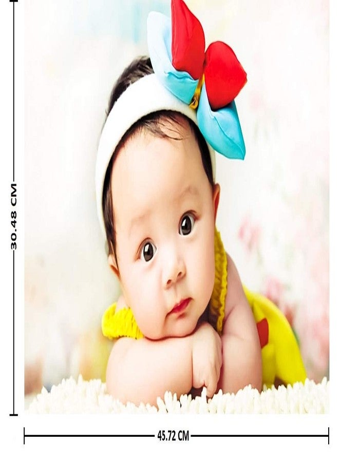 MANIAL Cute Baby Girl Poster - Smiling Baby Poster - Poster for Pregnant Women - HD Baby Wall Poster for Room Decor (300GSM Thick Paper, 12x18-Inch, Multicolour) - Image 2