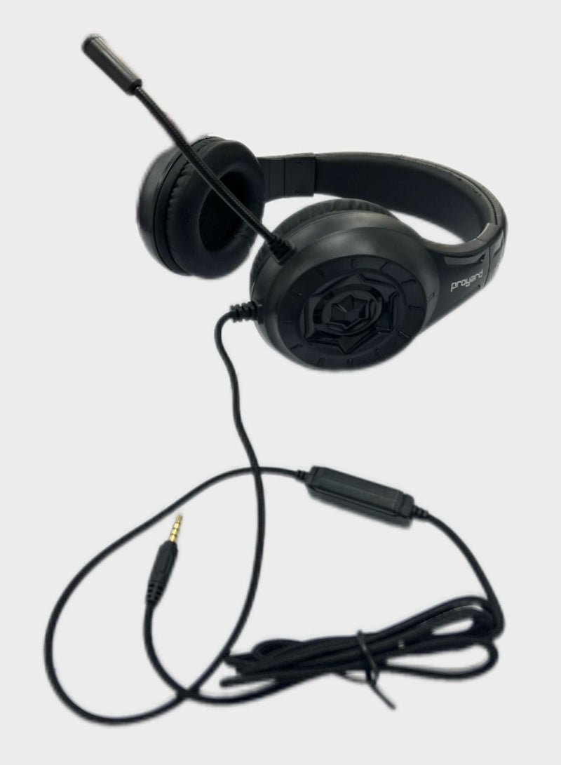 wired BLACK color headset from Pro Yard