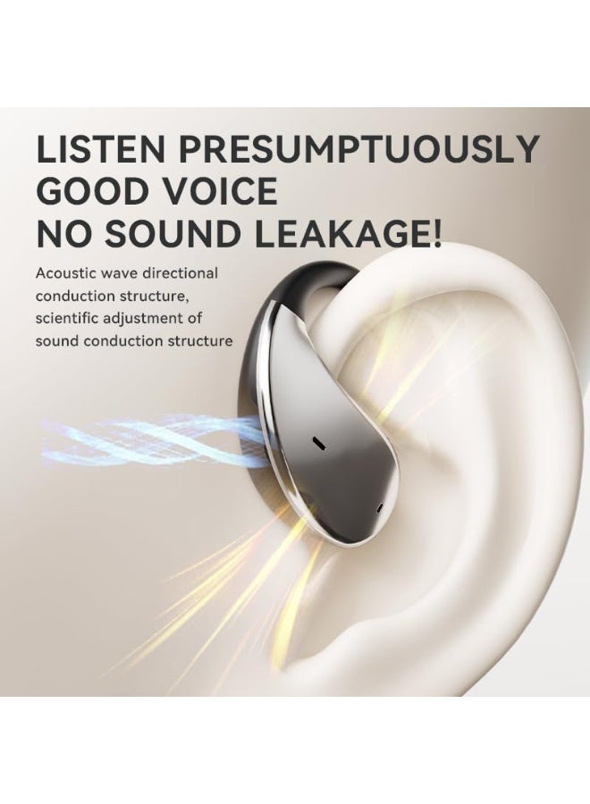 Jliyru Open-Ear Bluetooth Headphones, Wireless Earbuds with LED Display Charging Case for Standalone Music Playback, 60H Playtime, 14.2mm Titanium Driver, ENC Call, Secure Ear Hook for Running Workout Travel - Image 4