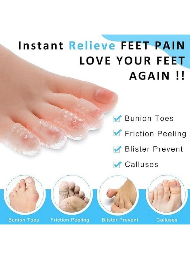 SUNBEET Moisturizing Toe Cover silicone Finger And Toe Protectors Transparent Breathable beauty and personal care hand and foot care finger protective cover Soft and Flexible (10 pcs) - Image 5