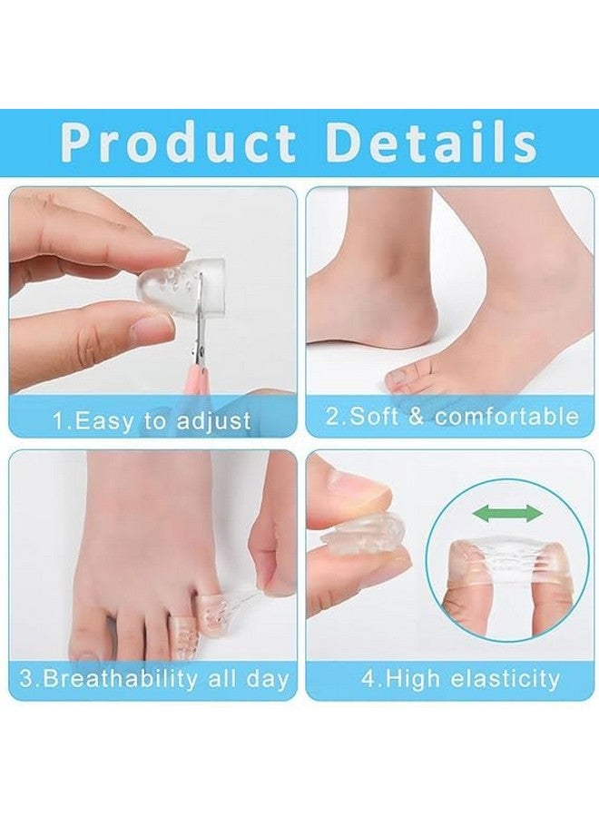 SUNBEET Moisturizing Toe Cover silicone Finger And Toe Protectors Transparent Breathable beauty and personal care hand and foot care finger protective cover Soft and Flexible (10 pcs) - Image 4