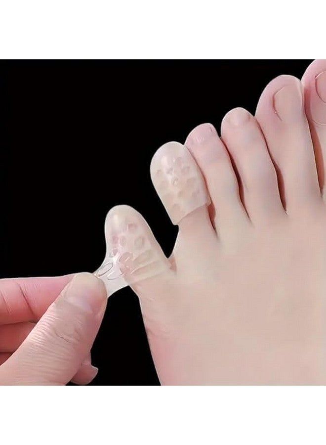 SUNBEET Moisturizing Toe Cover silicone Finger And Toe Protectors Transparent Breathable beauty and personal care hand and foot care finger protective cover Soft and Flexible (10 pcs) - Image 2