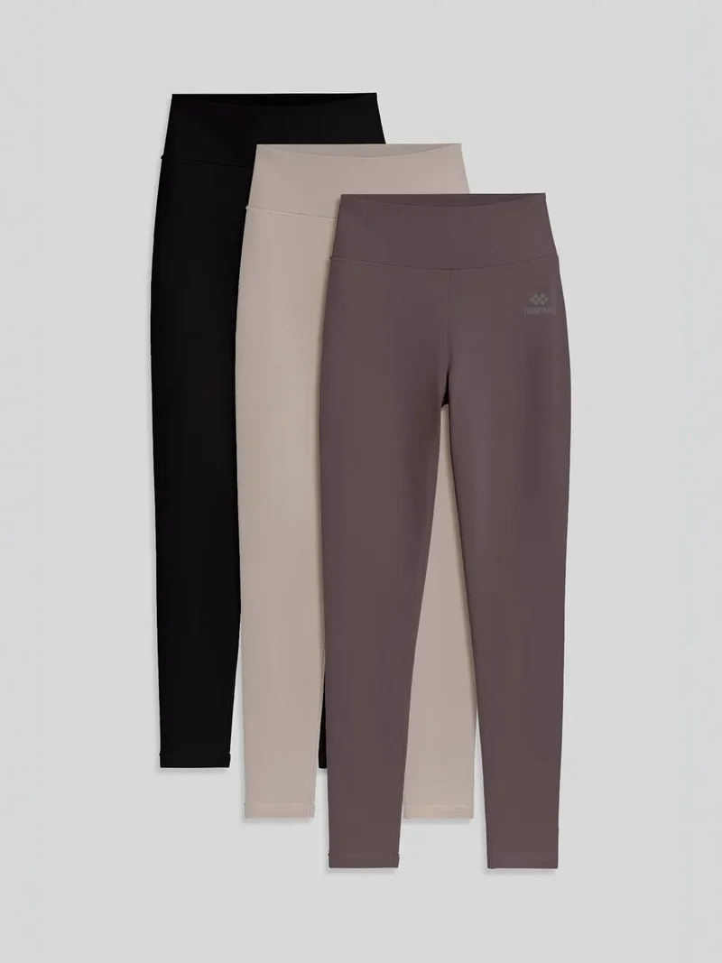 TOMMYLIFE TOMMY High-Waist Cotton-Lycra Jersey Leggings