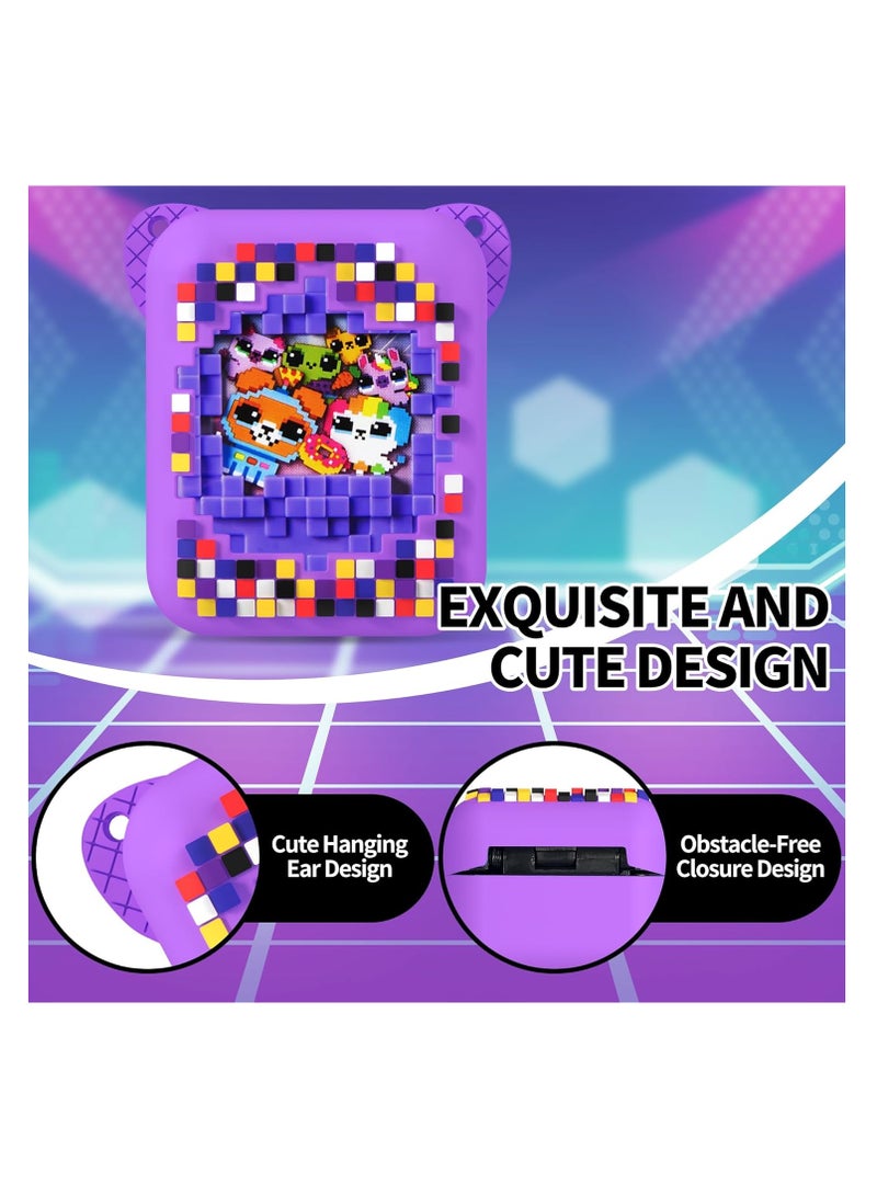 KASTWAVE Silicone Case for Bitzee Digital Pet Interactive Virtual Toy, Case for Bitzee with lanyard, Protective Skin for Bitzee Interactive Toy Digital Pet Accessories for Girls and Boys- Purple - Image 3