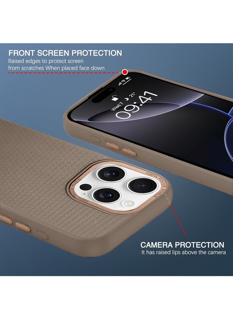 Techie - Liquid Air Case with Magfit Designed for Apple iPhone 16 Pro Max Back Cover - Matte Brown - Image 1