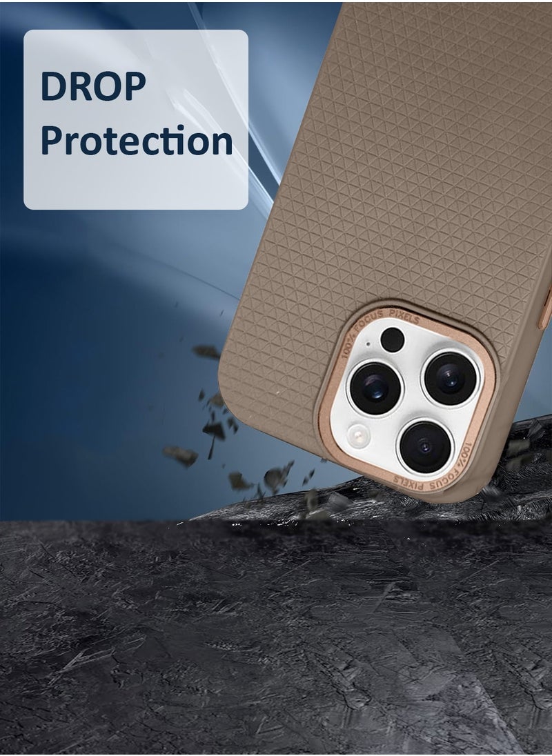 Techie - Liquid Air Case with Magfit Designed for Apple iPhone 16 Pro Max Back Cover - Matte Brown - Image 1
