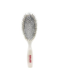 Phillips Brush Co Light Touch 1 Oval Cushioned Brush with Ball Tipped Nylon Bristles Contoured Handle