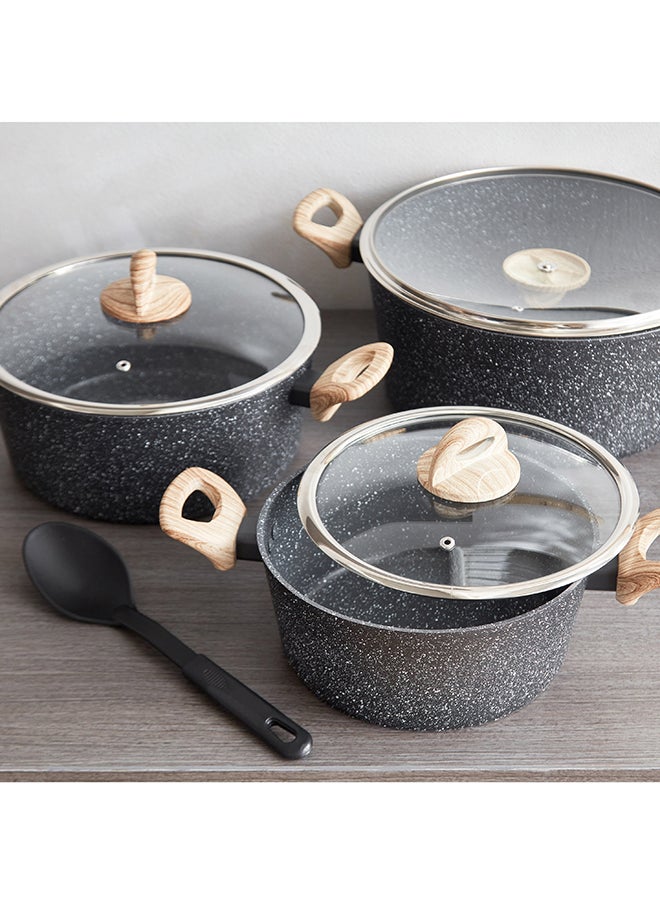 Home Box - مجموعة أواني الطهي غير اللاصقة المصنوعة من الحديد Nevada 11 قطعة 30x12.8x35 سم - Image 1