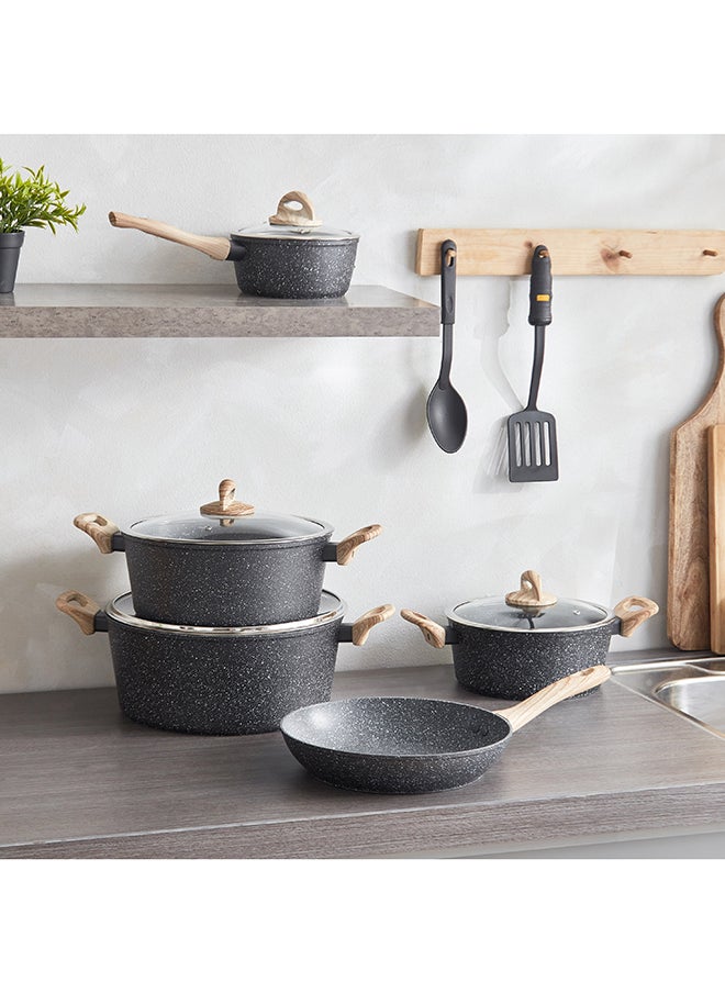 Home Box - مجموعة أواني الطهي غير اللاصقة المصنوعة من الحديد Nevada 11 قطعة 30x12.8x35 سم - Image 1
