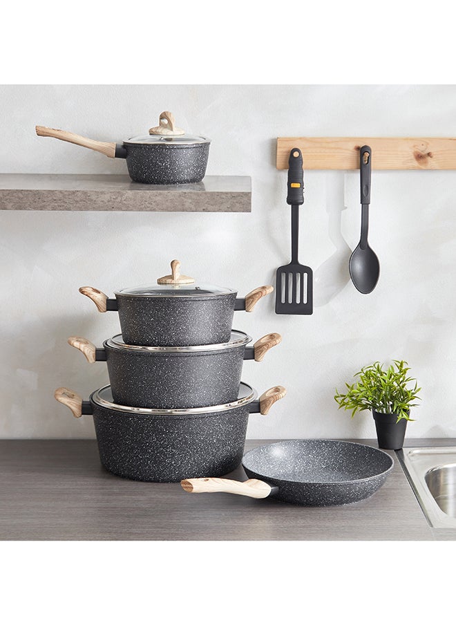 Home Box - مجموعة أواني الطهي غير اللاصقة المصنوعة من الحديد Nevada 11 قطعة 30x12.8x35 سم - Image 1